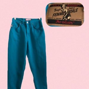 Electric Blue Mom Jeans